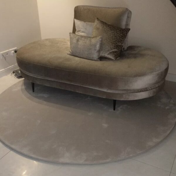 Vloerkleed Shine rond (taupe)